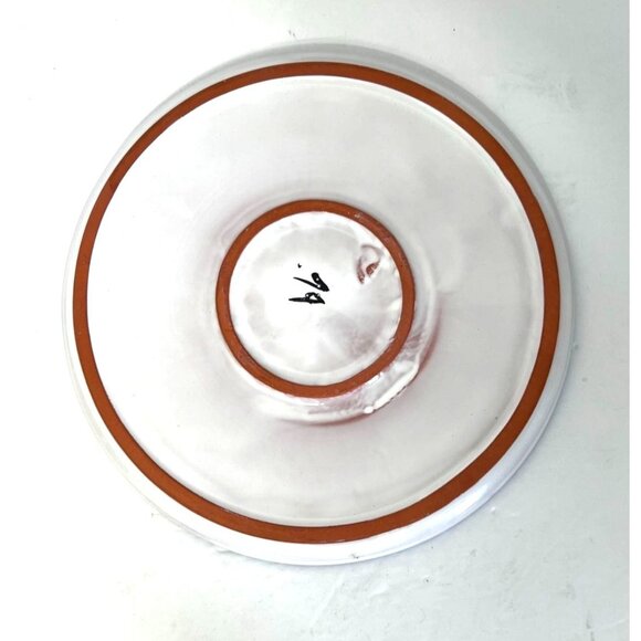 Vintage Hand Painted Ceramic Portugese Plate Platter Fruit Flowers Party Tray - Picture 4 of 7